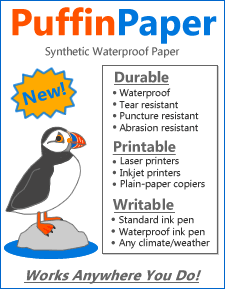 PuffinPaper Waterproof Paper