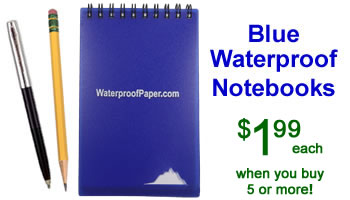 Waterproof notebook and pens