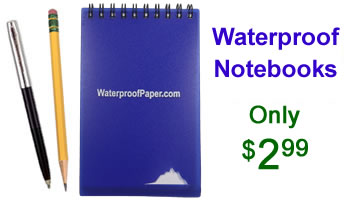 Waterproof notebook and pens