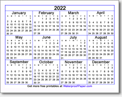 Single Page Calendars