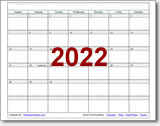 2022 calendar