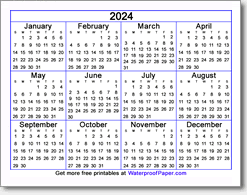 Single Page Calendars