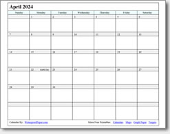 April 2024 calendar