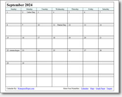 September 2024 calendar