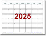 2025 calendar