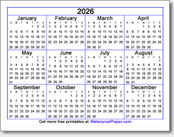 Single Page Calendars