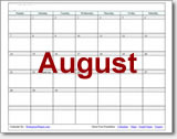 August Calendars