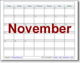 November Calendars