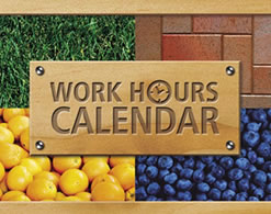 Department of Labor Work Hours Calendar