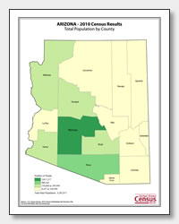 printable Arizona population by county map