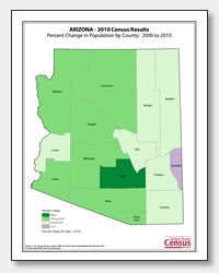 printable Arizona population change map