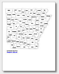 printable Arkansas county map labeled