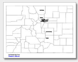 printable Colorado major cities map labeled