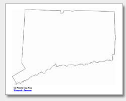 printable Connecticut outline map