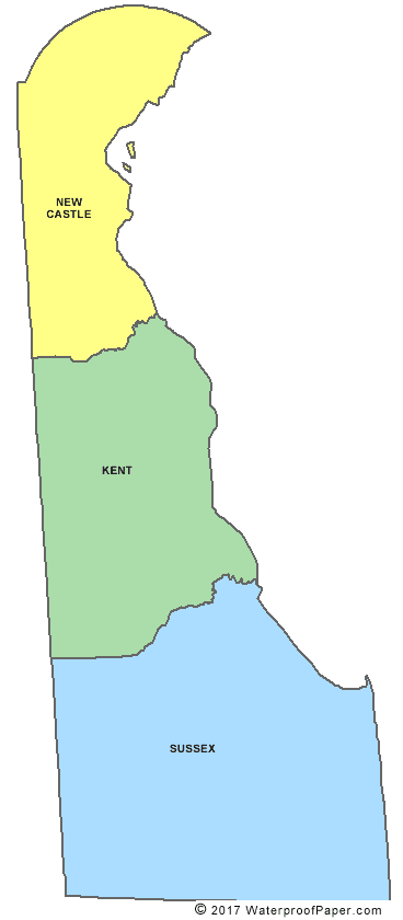 Delaware county map