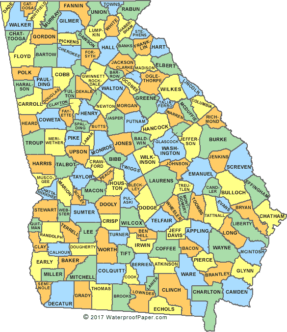 Printable Maps State Outline, County, Cities