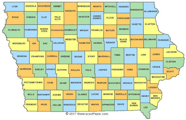 List Of Counties In Iowa Wikipedia
