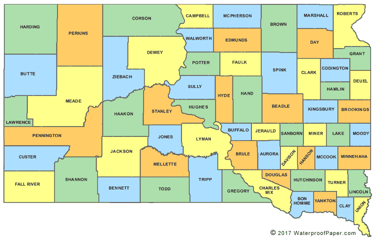List of: All Counties in South Dakota