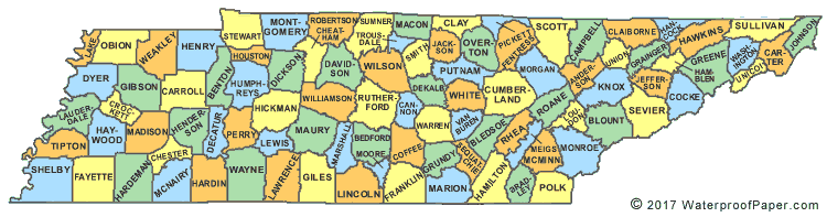 tennessee state map with cities and counties Printable Tennessee Maps State Outline County Cities tennessee state map with cities and counties