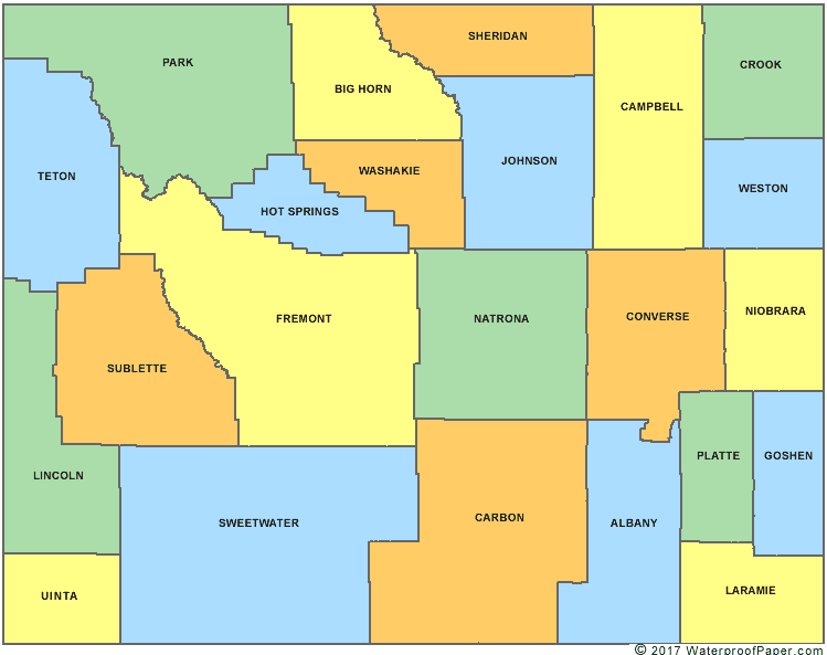 Wyoming County Map