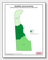 printable Delaware population change map