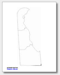 printable Delaware county map unlabeled