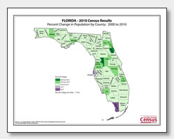 printable Florida population change map