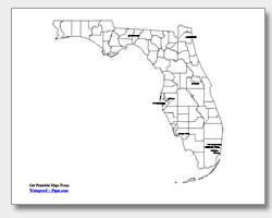 Printable Florida Map Fl Counties Map