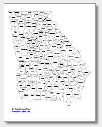 State Of Georgia Map With Cities And Counties Printable Georgia Maps | State Outline, County, Cities