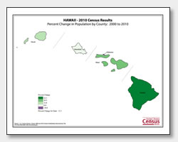 printable Hawaii population change map