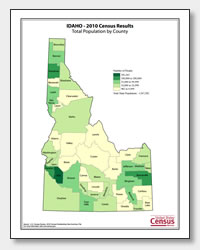 printable Idaho population by county map