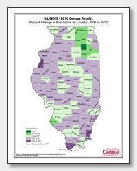 printable Illinois population change map
