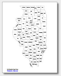 printable Illinois county map labeled