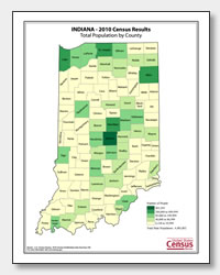 printable Indiana population by county map