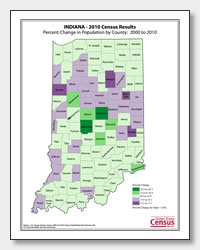 printable Indiana population change map