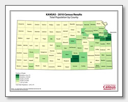 printable Kansas population by county map