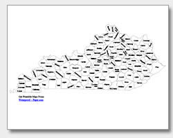 printable Kentucky county map labeled