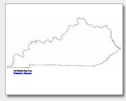 printable Kentucky outline map