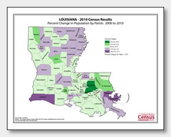 printable Louisiana population change map
