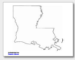 Printable Louisiana Maps  State Outline, Parish, Cities