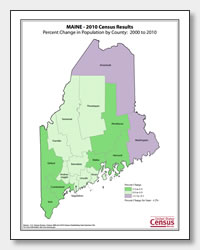 printable Maine population change map