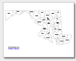 Blank Map Of Maryland