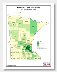 printable Minnesota population by county map