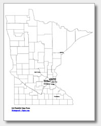 printable Minnesota major cities map labeled