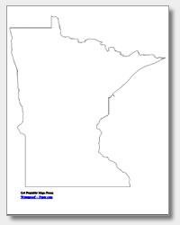printable Minnesota outline map