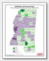 printable Mississippi population change map