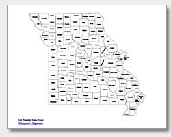 printable Missouri county map labeled