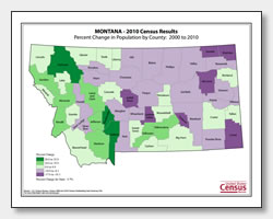 printable Montana population change map