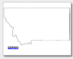 printable Montana outline map