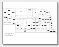 Printable Nebraska Maps State Outline County Cities